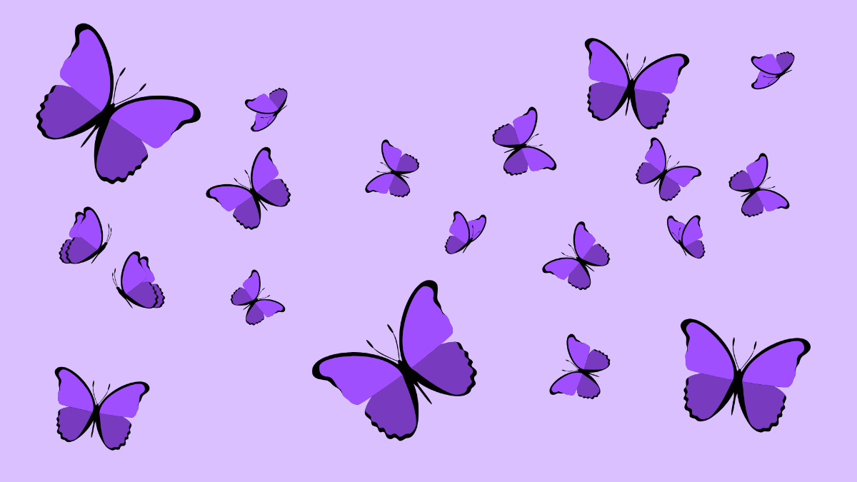 Purple Butterfly Background Template