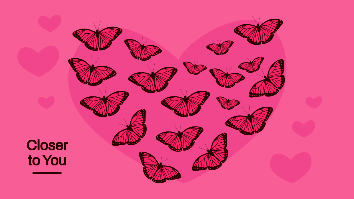Free Love Butterfly Wallpaper Template