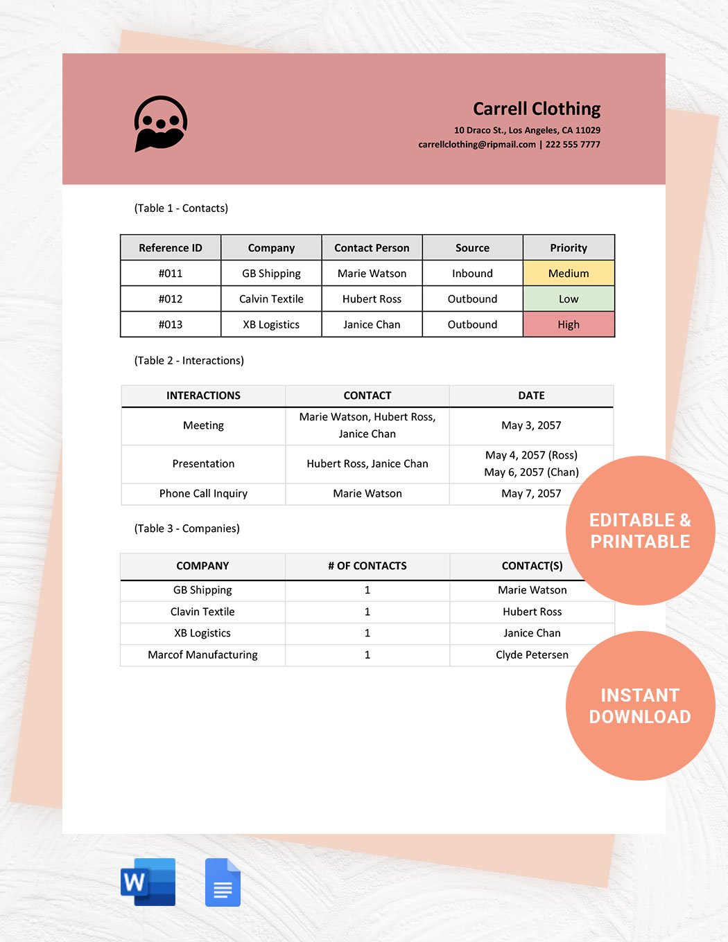 CRM Template