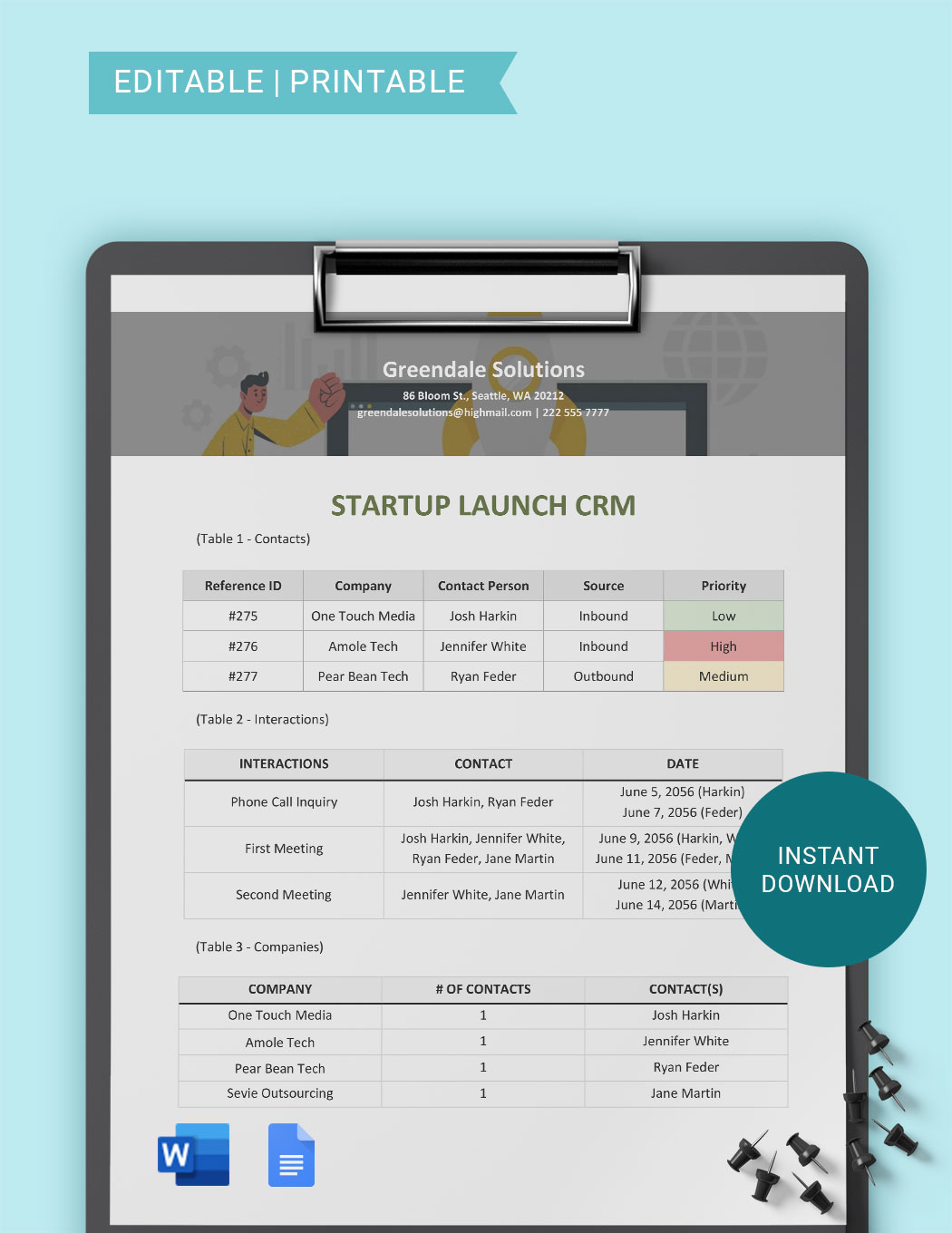 Startup Crm Template