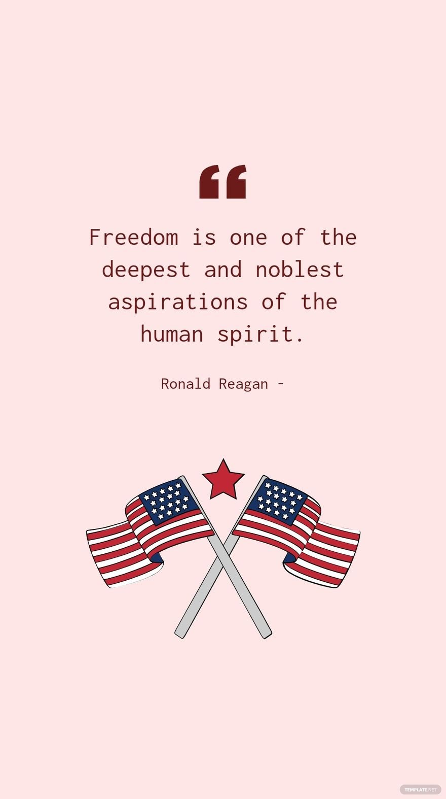 Ronald Reagan - Freedom is one of the deepest and noblest aspirations of the human spirit.