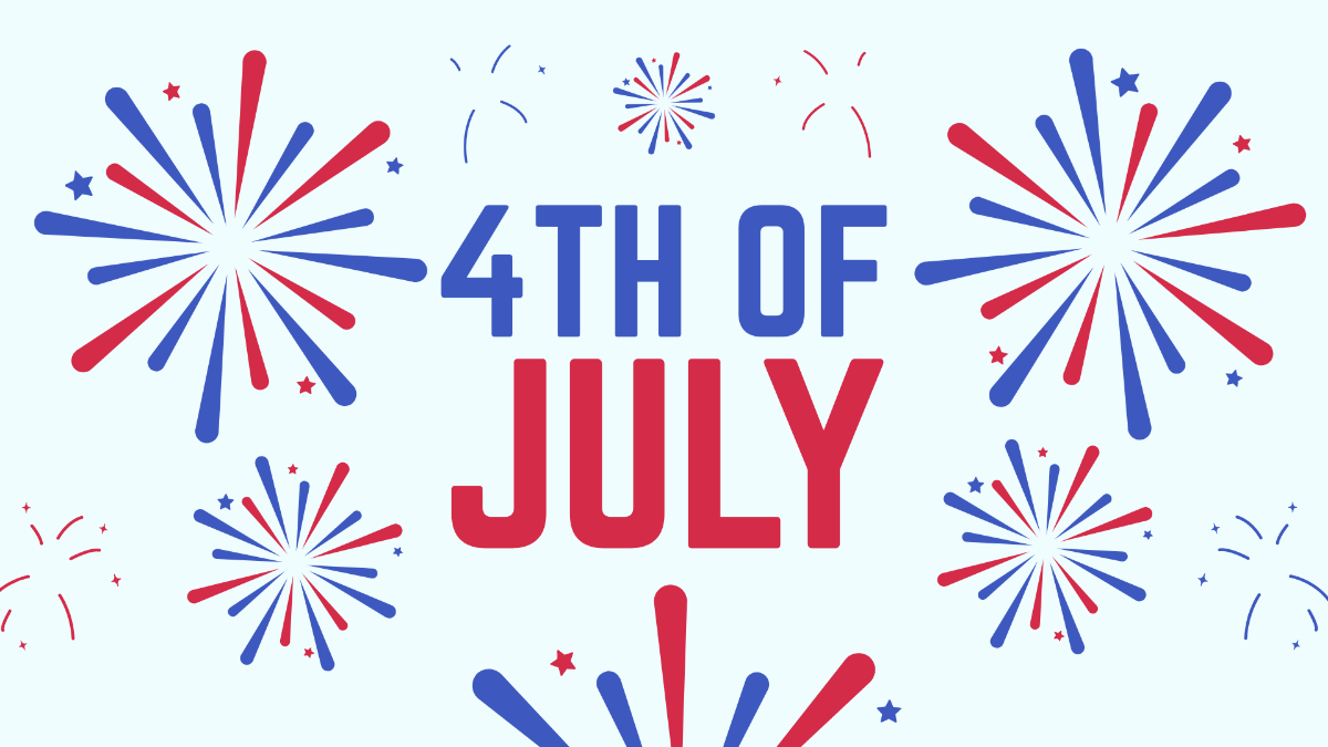 4th Of July Fireworks Wallpaper Template