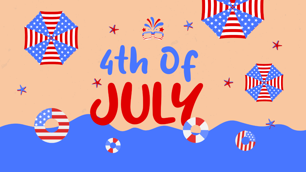 4th Of July Beach Wallpaper Template