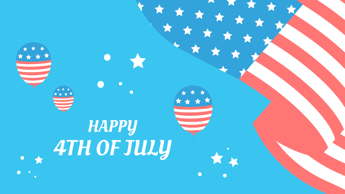 Blue 4th Of July Background Template