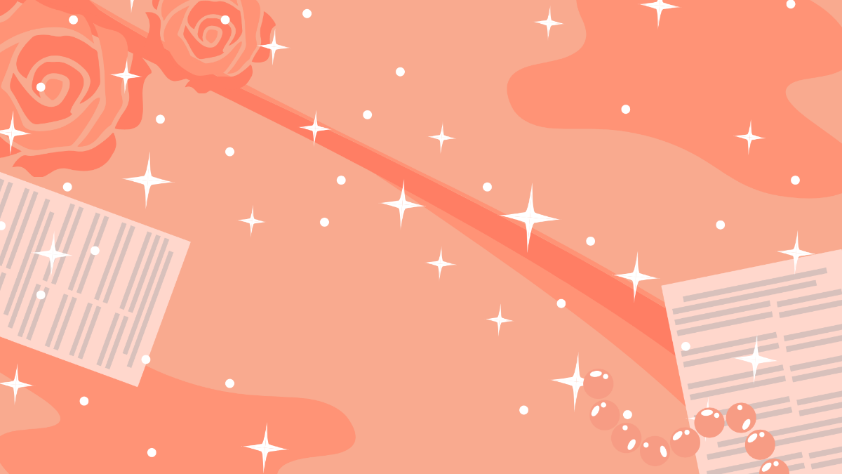 Peach Glitter Background Template