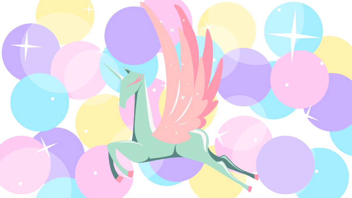 Unicorn Glitter Background Template