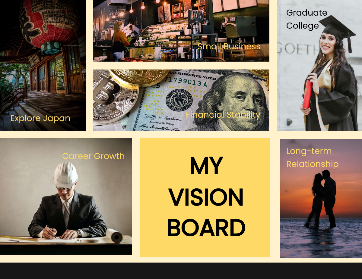 Vision Board Collage Template