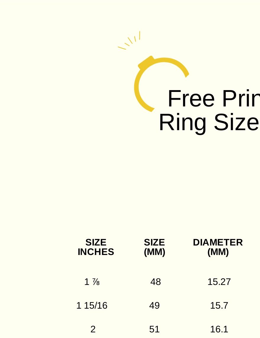 free printable ring size chart pdf template net