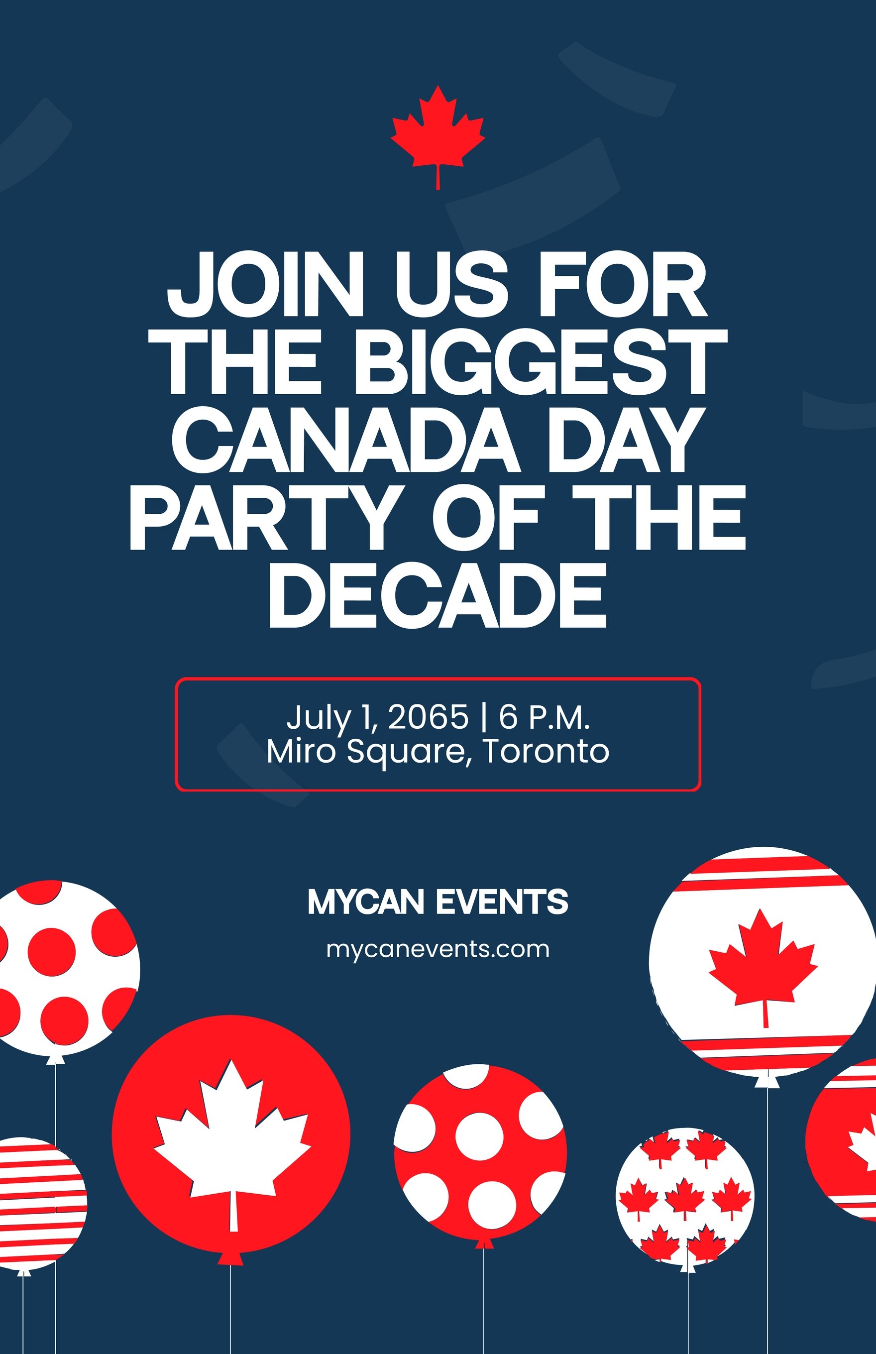 Canada Day Party Poster