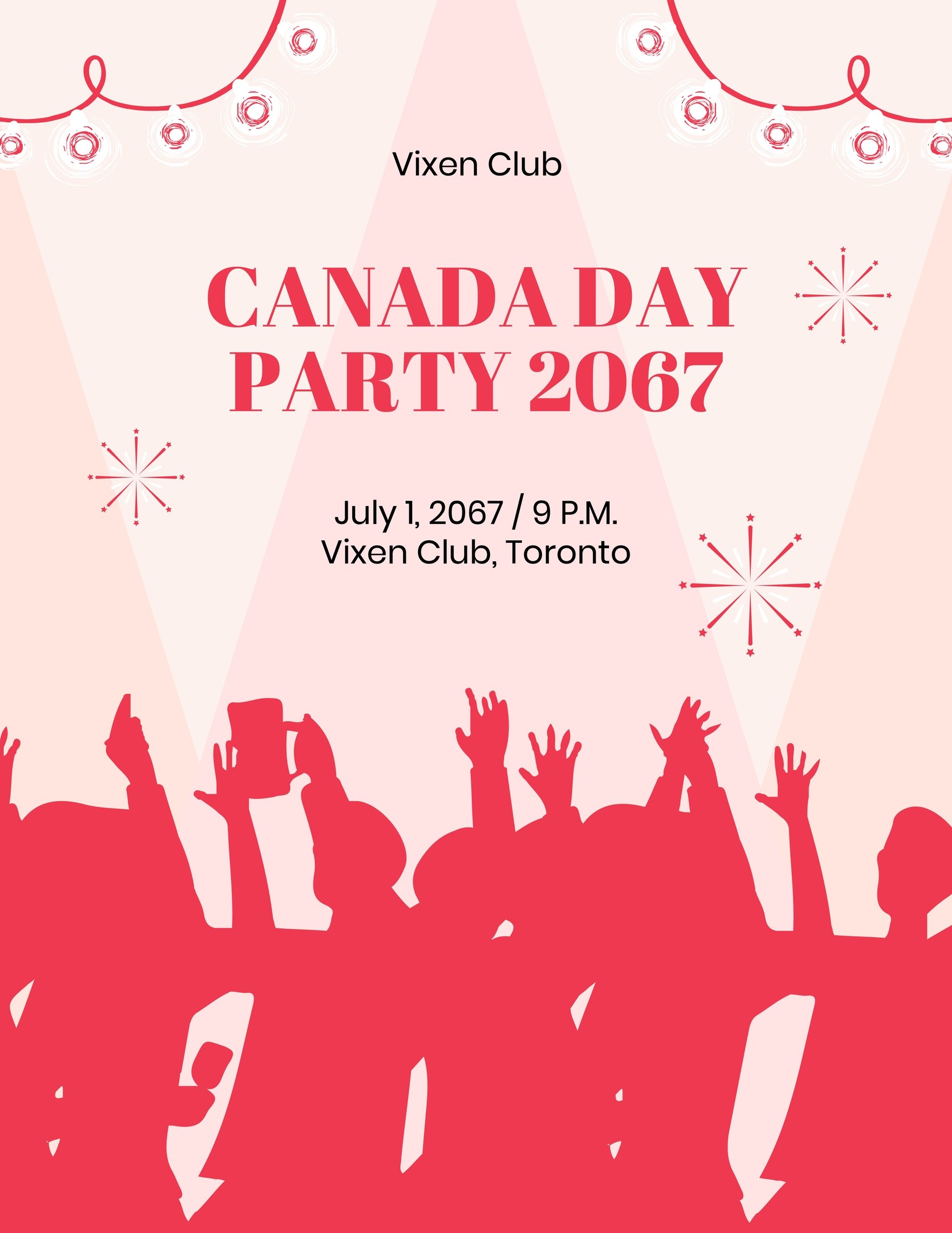 Canada Day Party Flyer Template