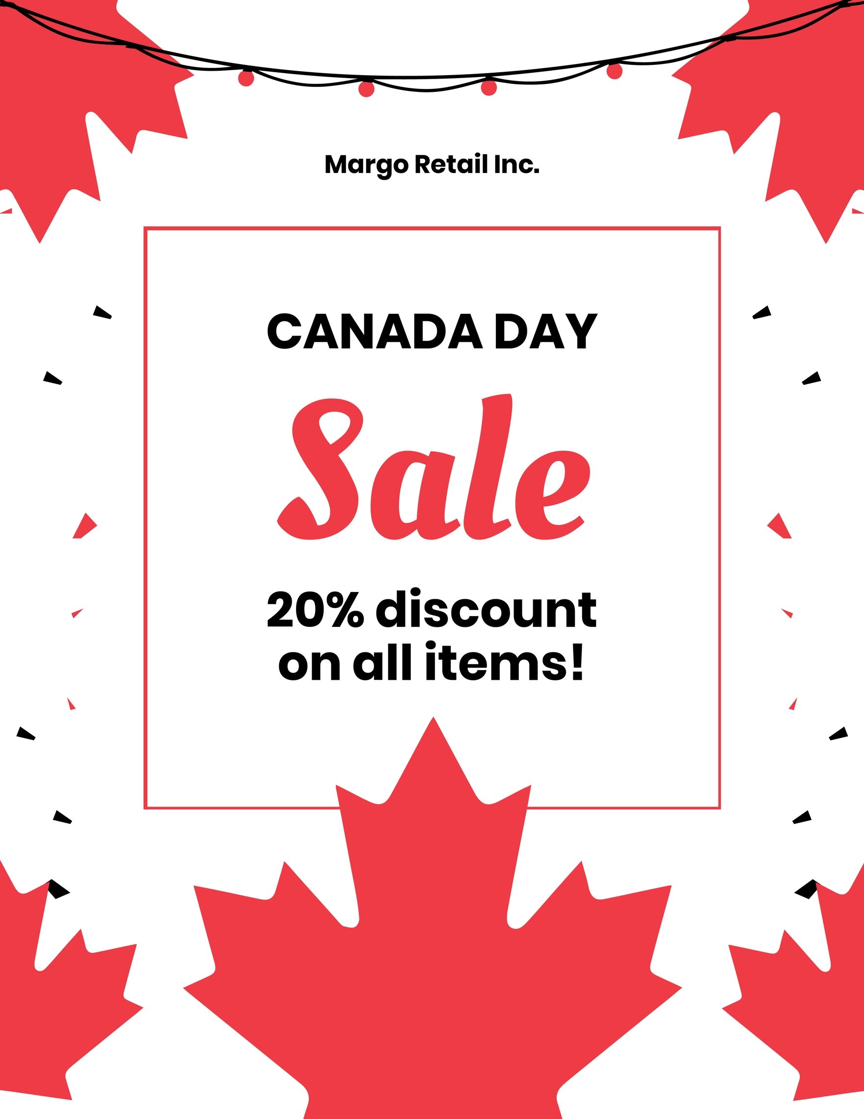 Canada Day Retail Sale Flyer Template