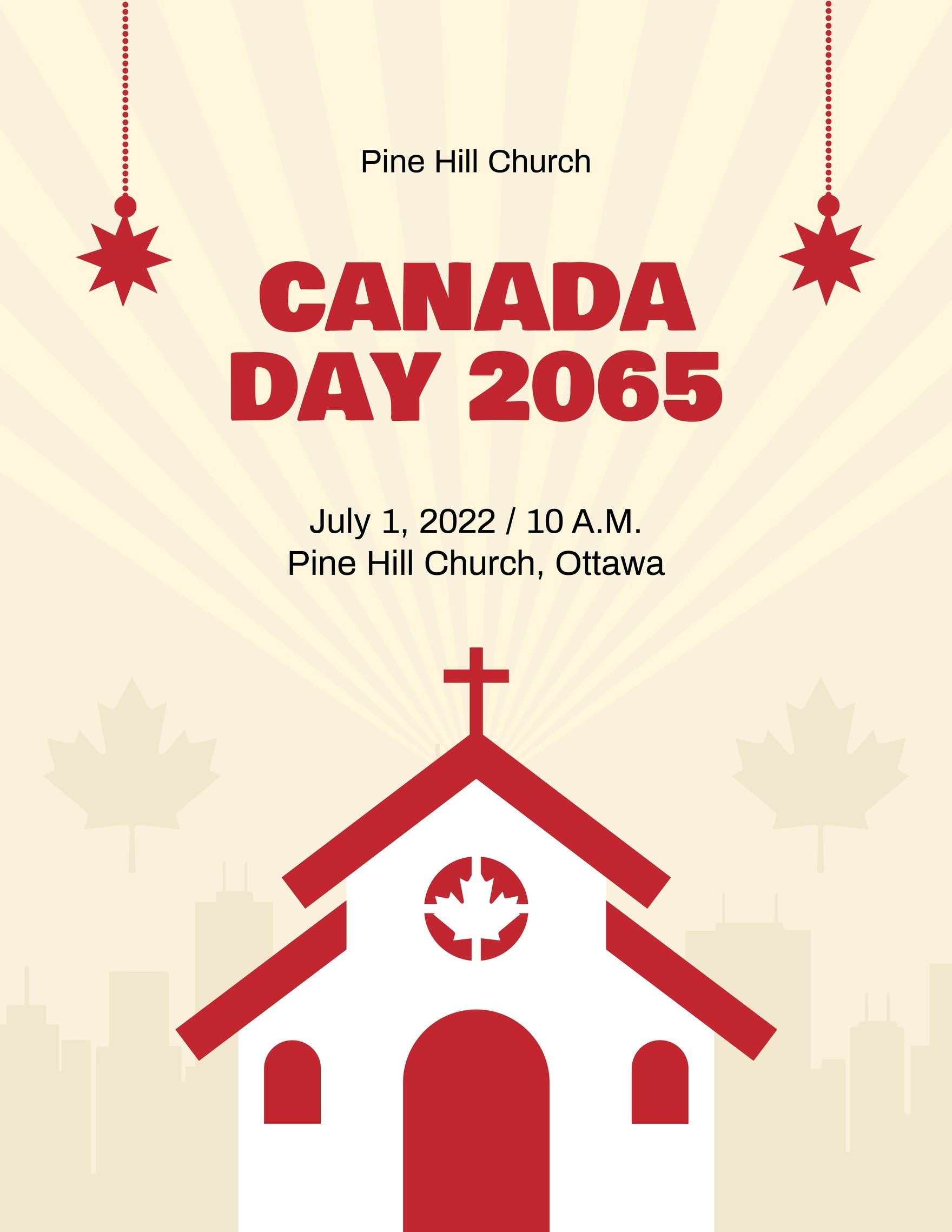 Canada Day Church Flyer Template