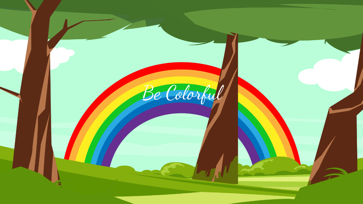 Free Rainbow Nature Wallpaper Template