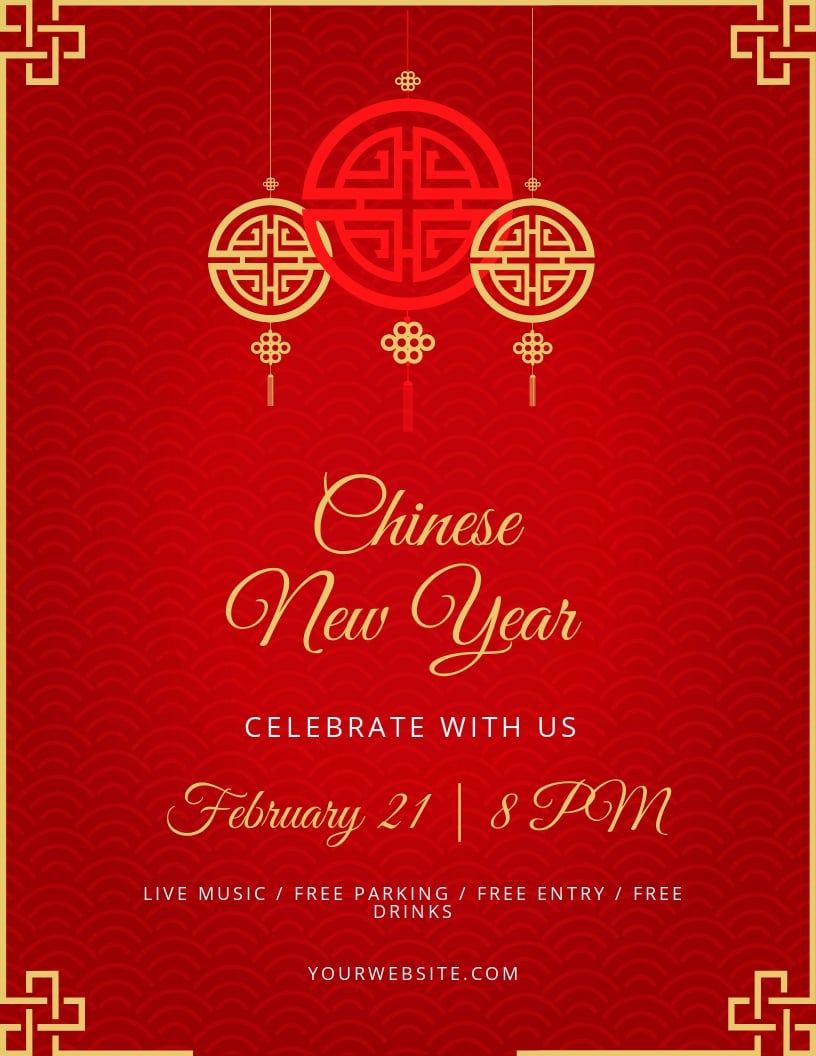 Chinese New Year Flyer Template Illustrator Indesign Word Apple Pages Psd Publisher Template Net