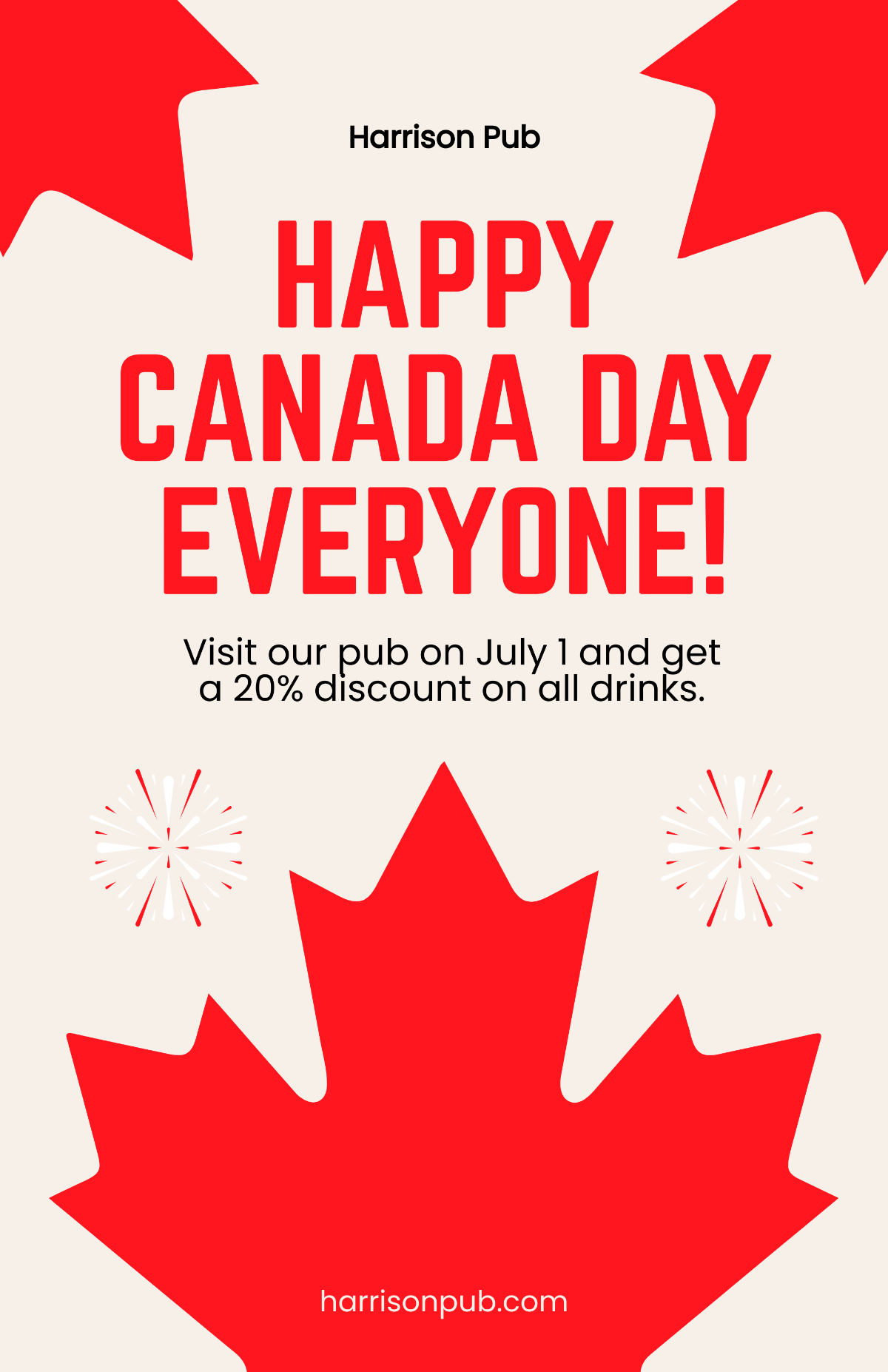 Free Happy Canada Day Poster Template