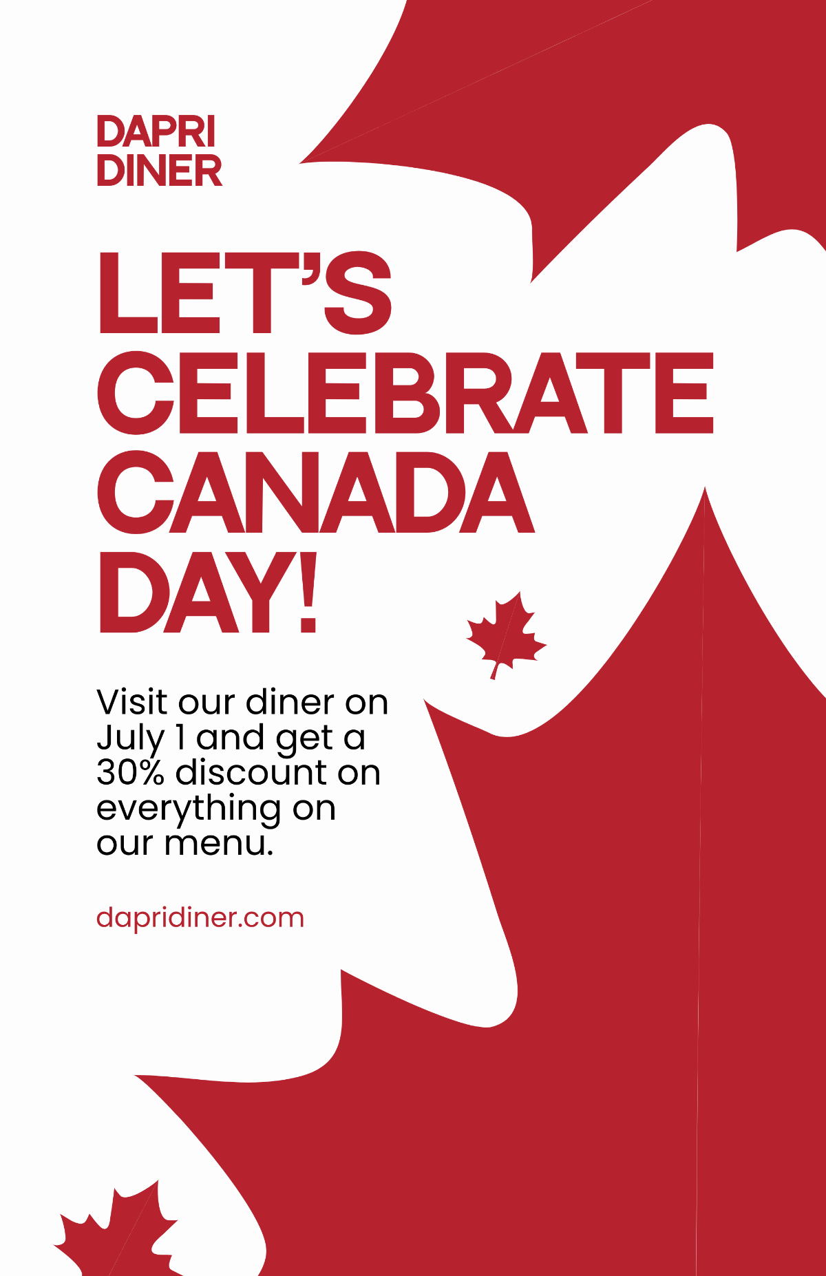 Canada Day Celebration Poster Template