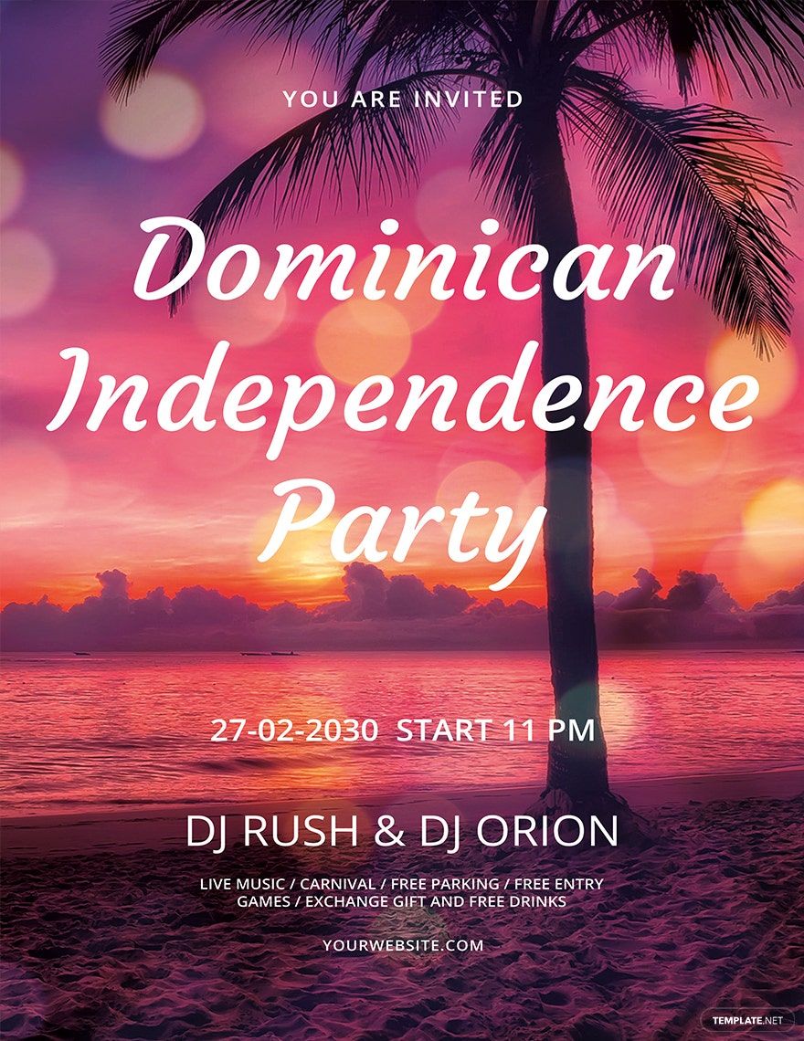 Dominican Independence Party Flyer Template