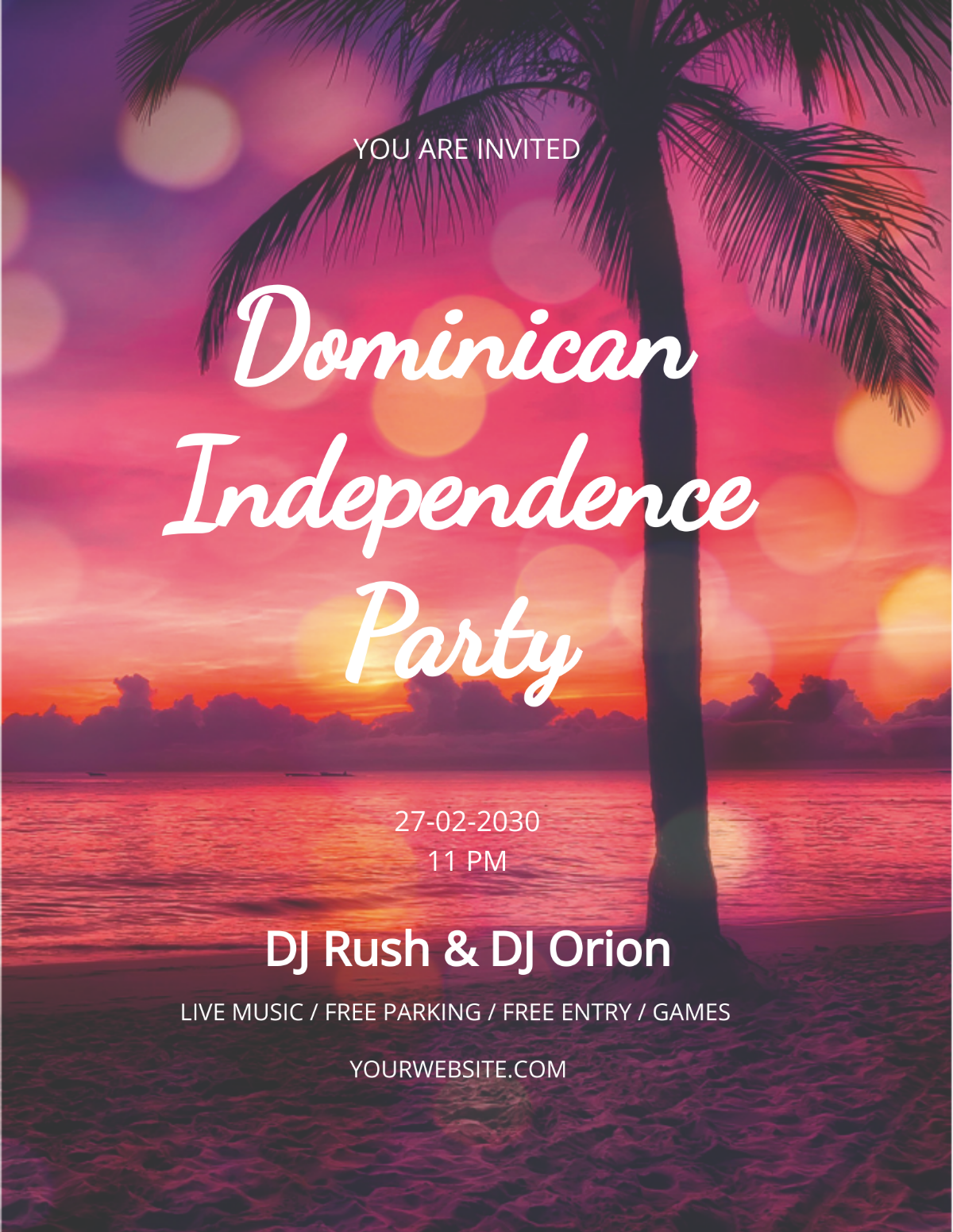 Free Dominican Independence Party Flyer Template
