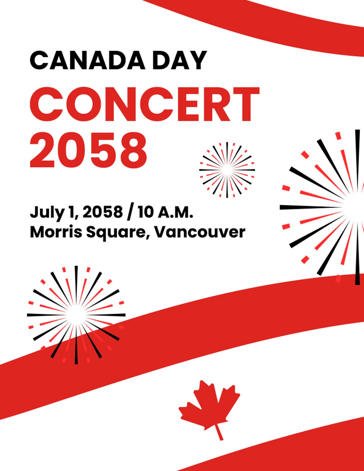 Free Modern Canada Day Flyer Template