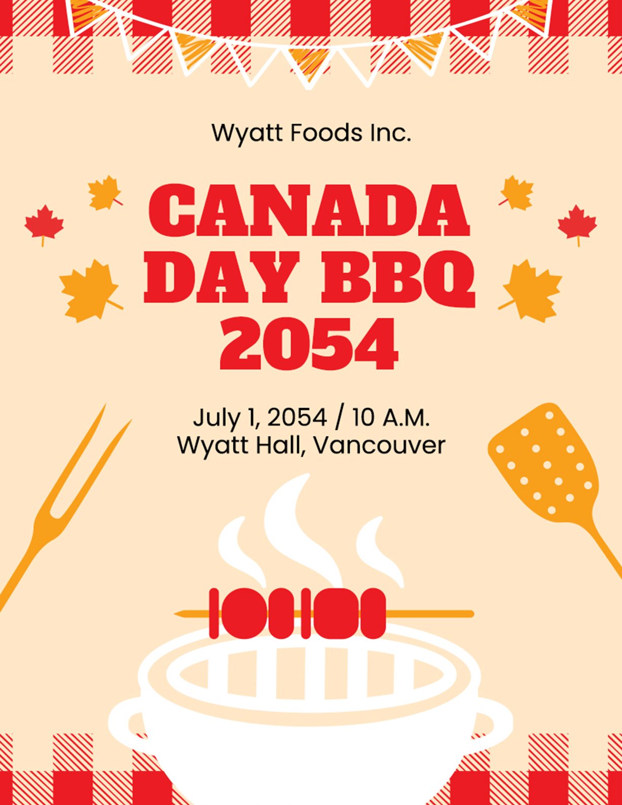 Canada Day Bbq Flyer Templates
