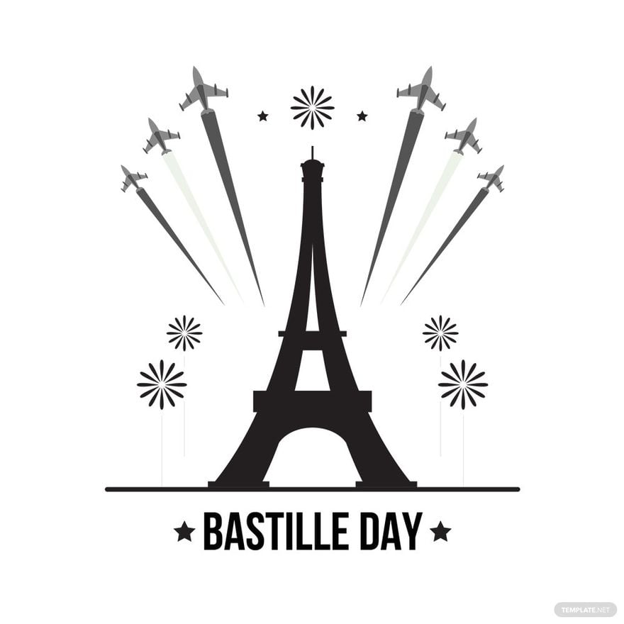 Black Bastille Day Clipart in Illustrator, EPS, SVG, JPG, PNG