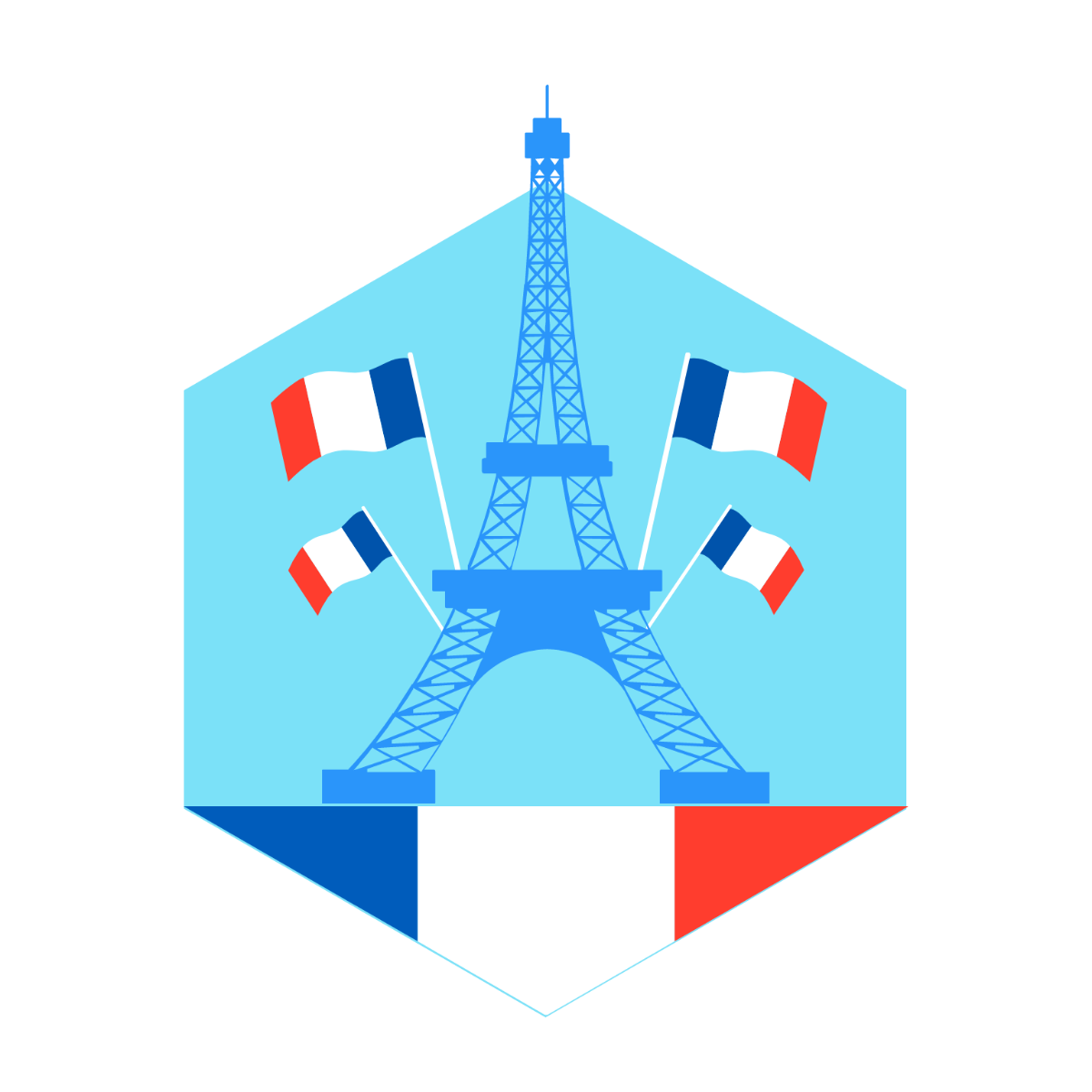 Free Transparent Bastille Day Clipart Template
