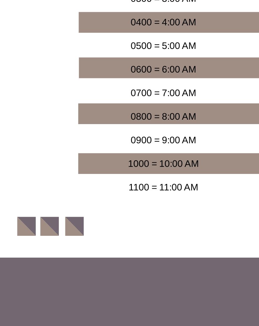 Army Time Chart - PDF | Template.net