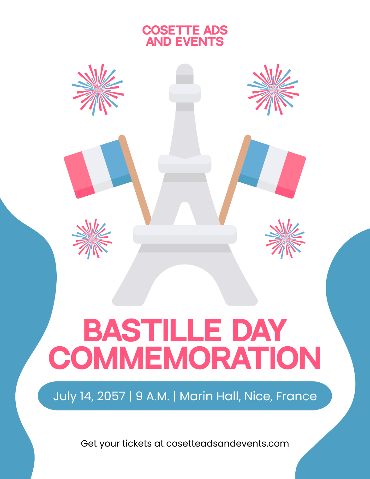 Editable Bastille Day Event Flyer