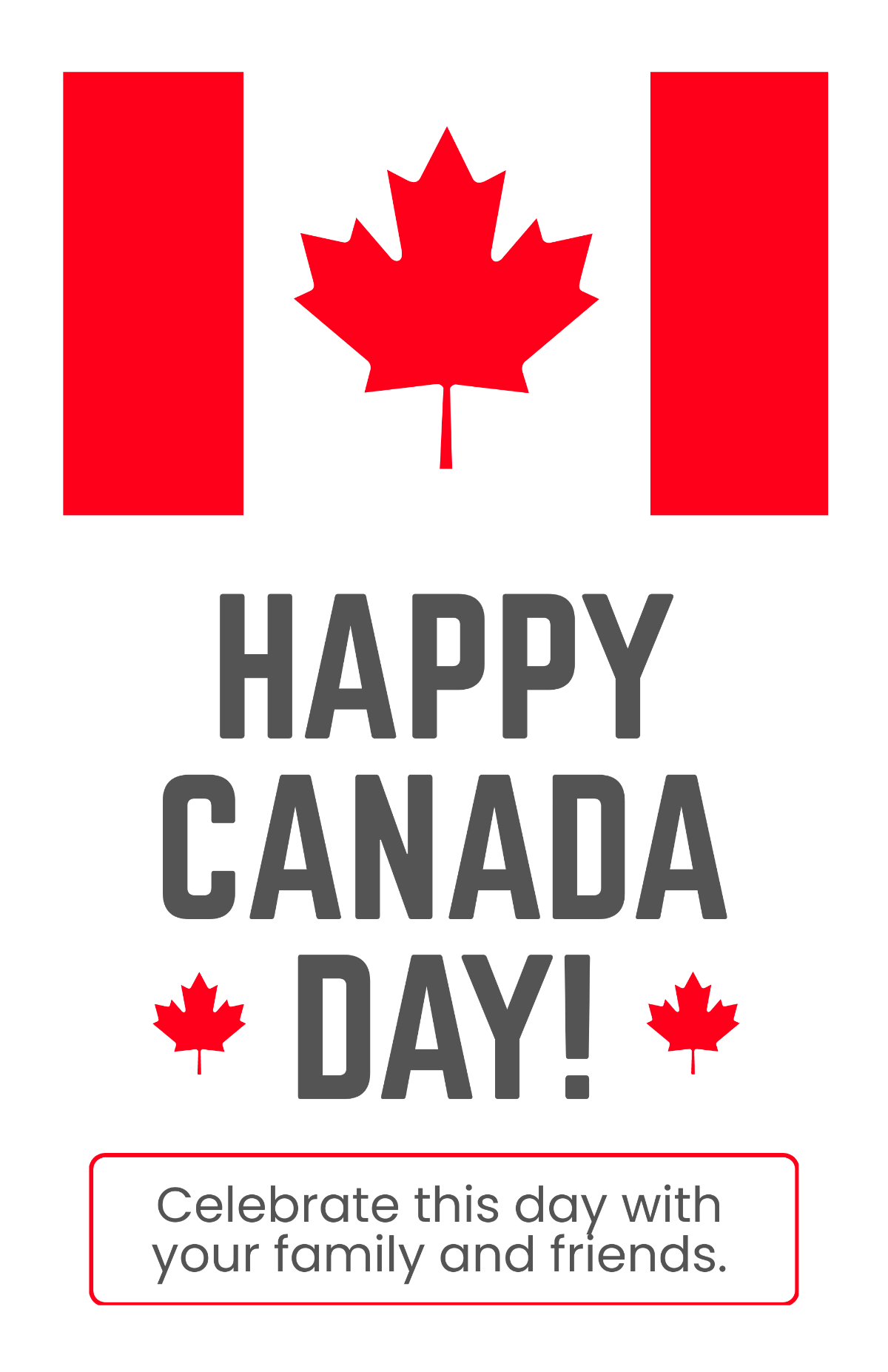 Free Canada Day Flag Poster Template