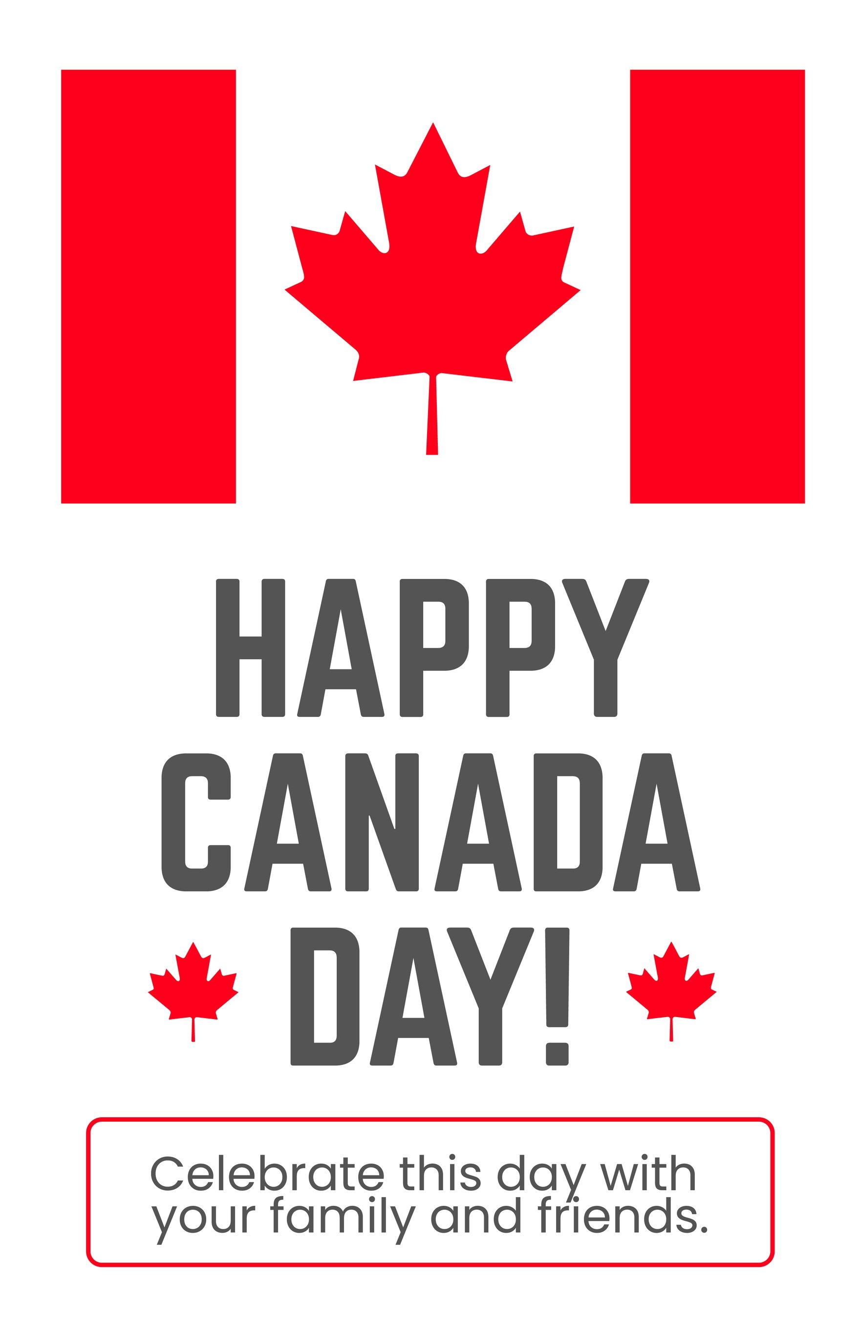 Canada Day Flag Poster