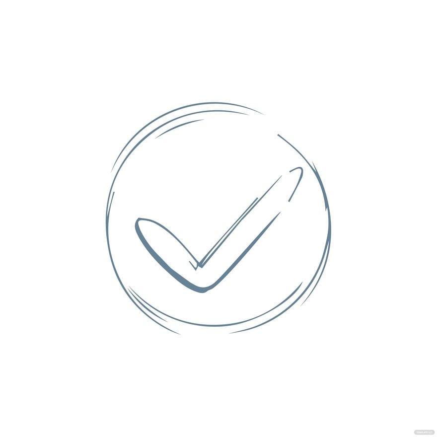 Free Check Mark Doodle clipart in Illustrator
