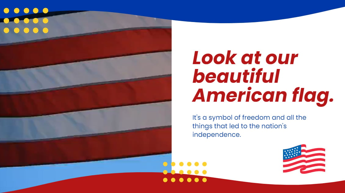 American Flag Video Template