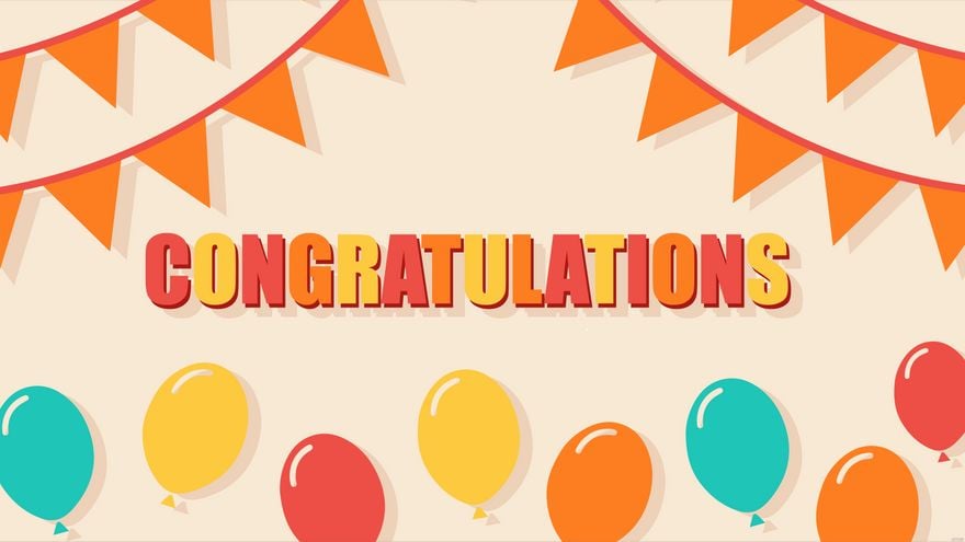 Congratulations Zoom Background in Illustrator, EPS, SVG