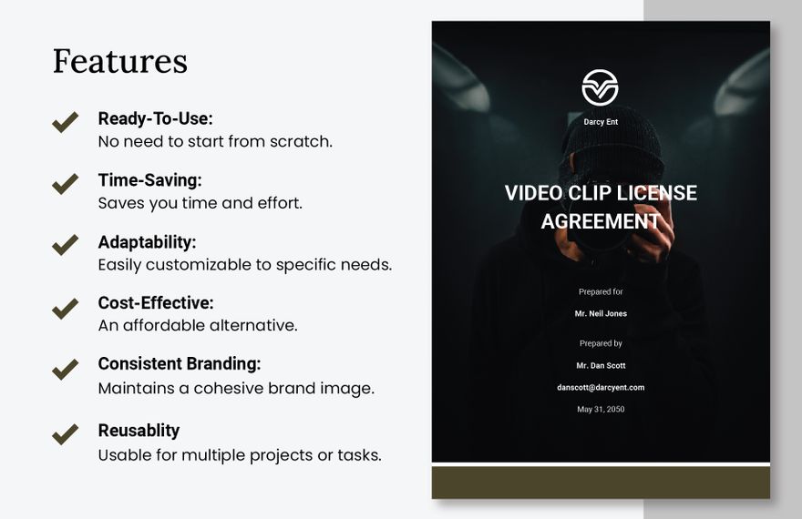 Video Clip License Agreement Template
