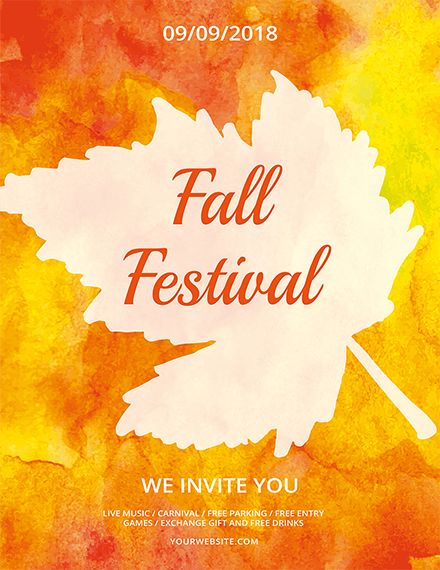 fall festival flyer template 1x