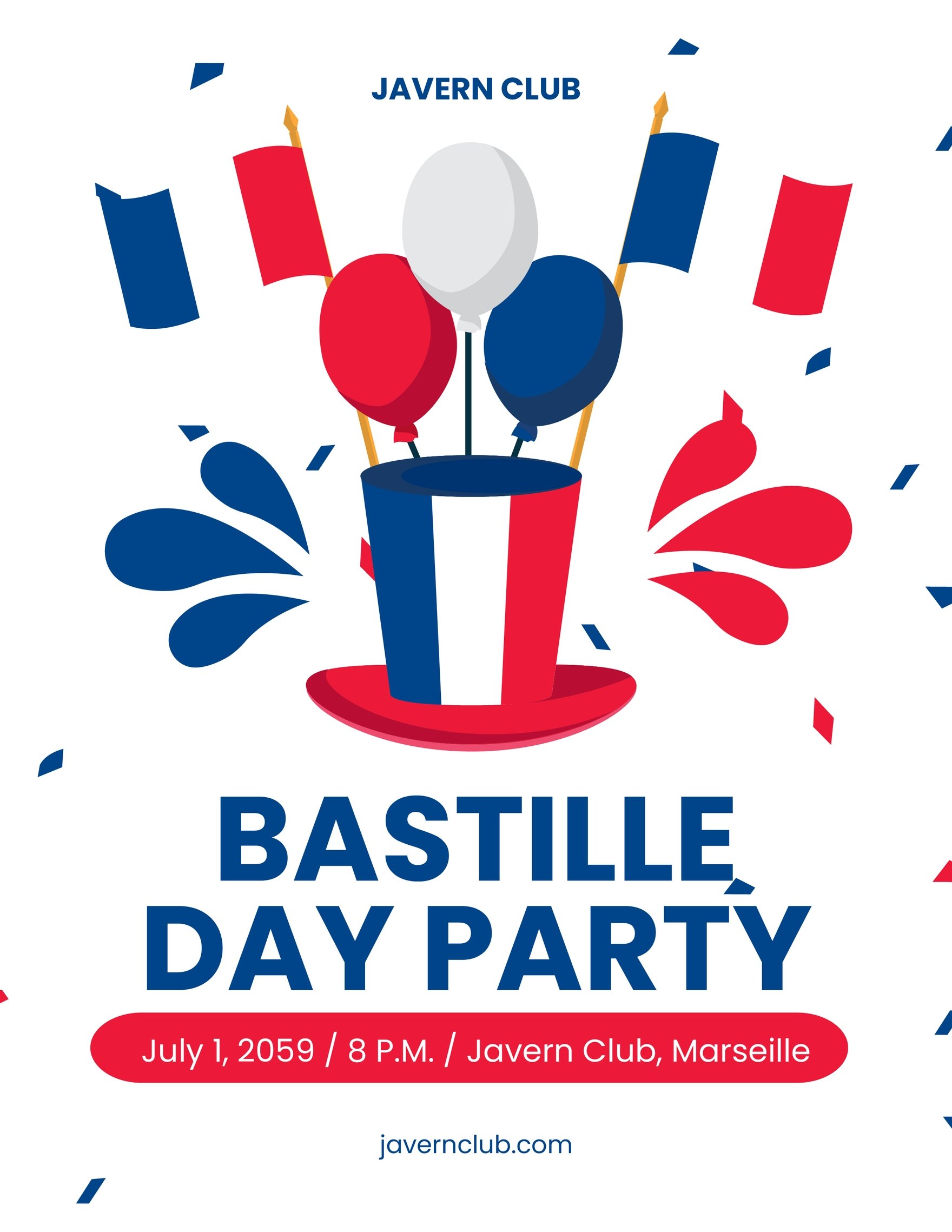 Free Bastille Day Party Flyer
