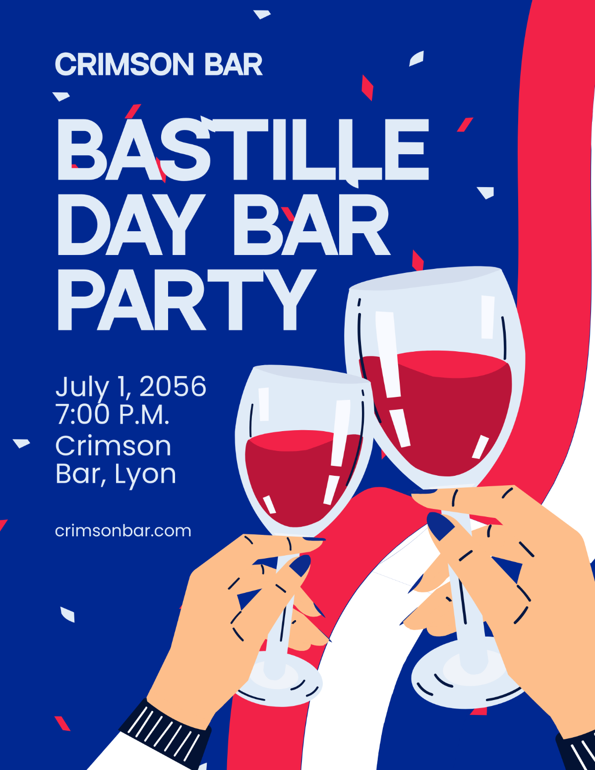 Bastille Day Bar Party Flyer Template