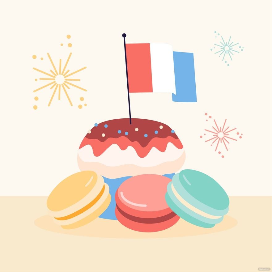 Bastille Day Food Clipart in Illustrator, EPS, SVG, JPG, PNG