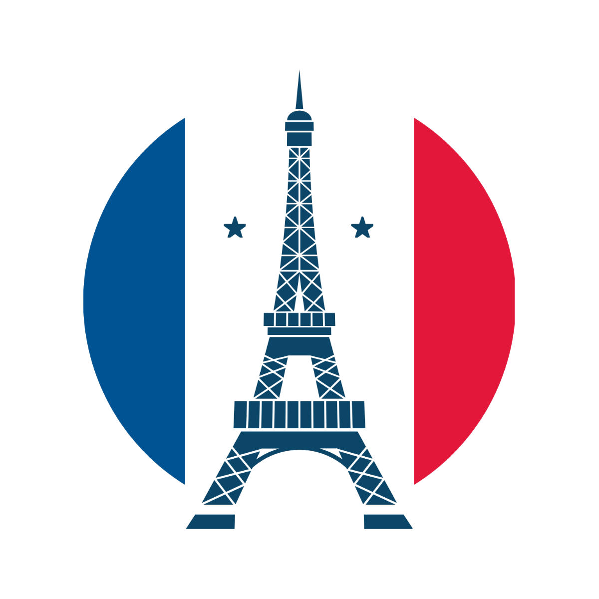 Free Bastille Day Symbol Clipart Template