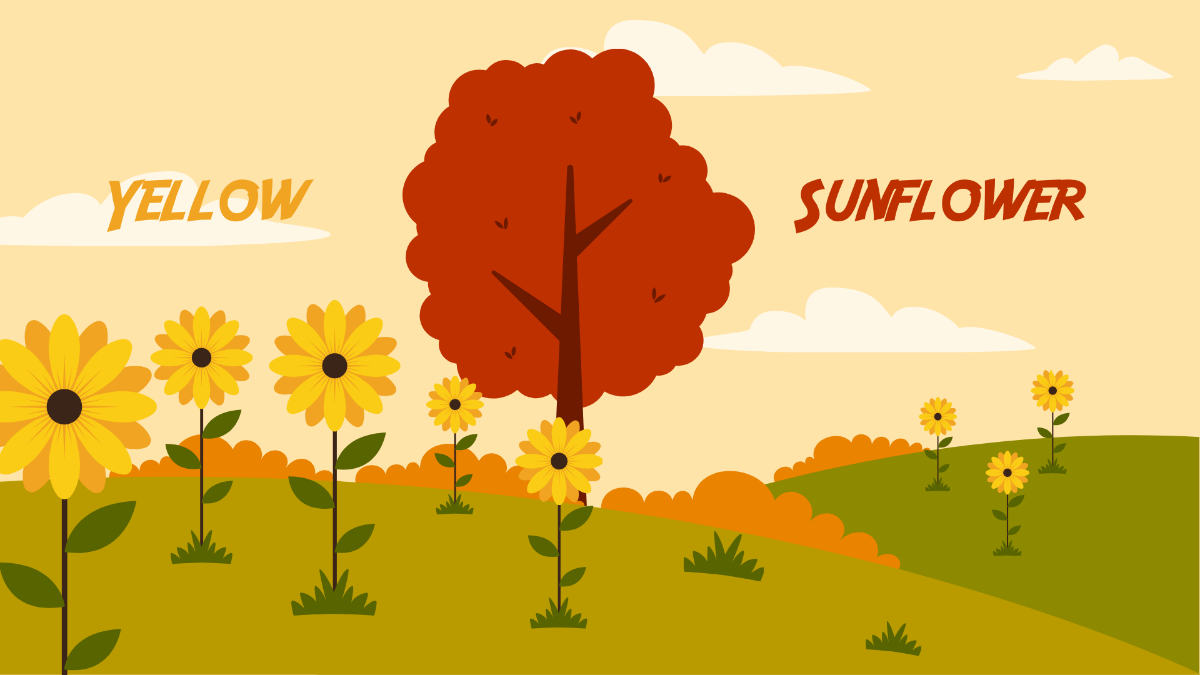 Fall Sunflower Wallpaper Template