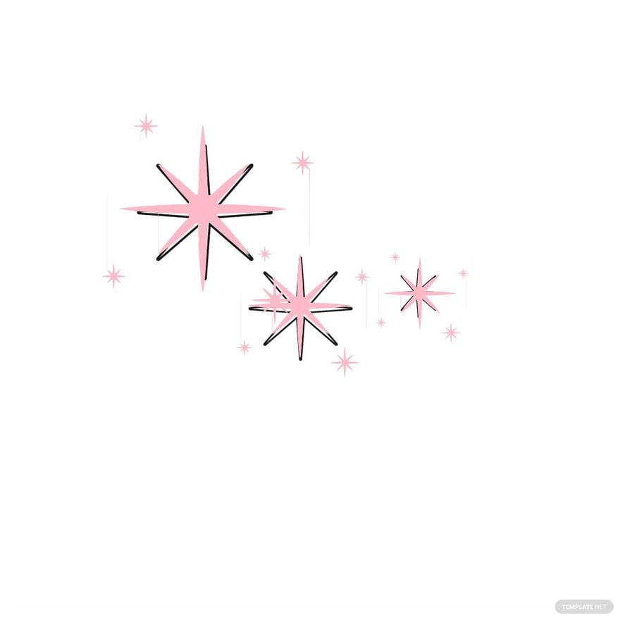 Free Pink Sparkle Clipart in Illustrator