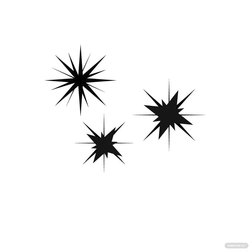 black sparkles clipart