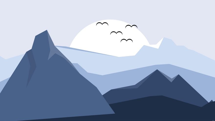 Cartoon Mountain Background - EPS, Illustrator, JPG, PNG, SVG 