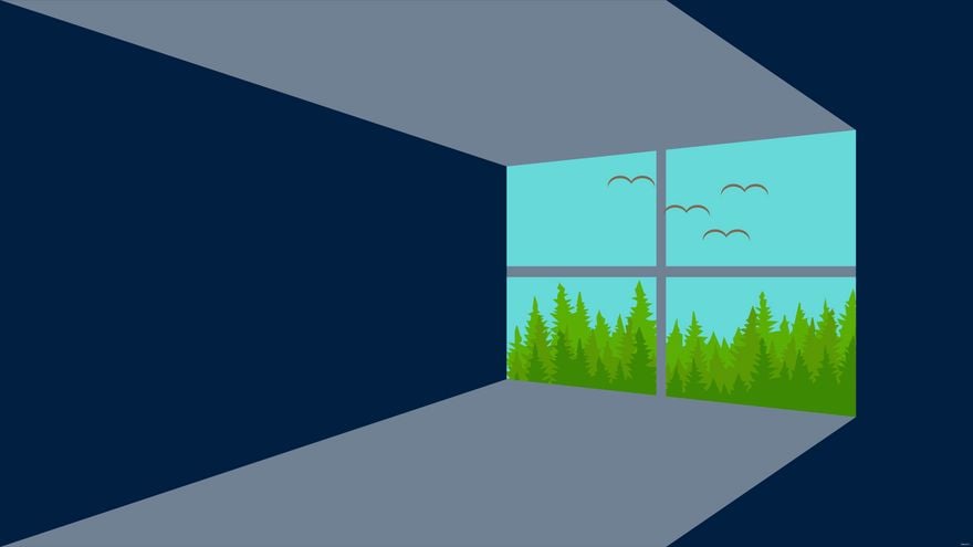 Nature Windows Background in Illustrator, EPS, SVG