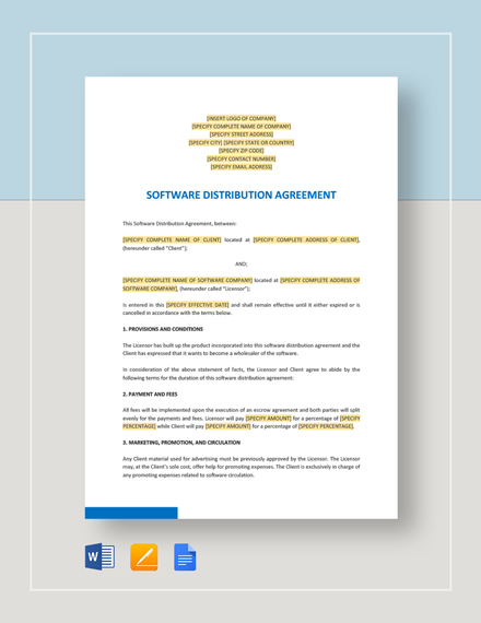 software distribution agreement