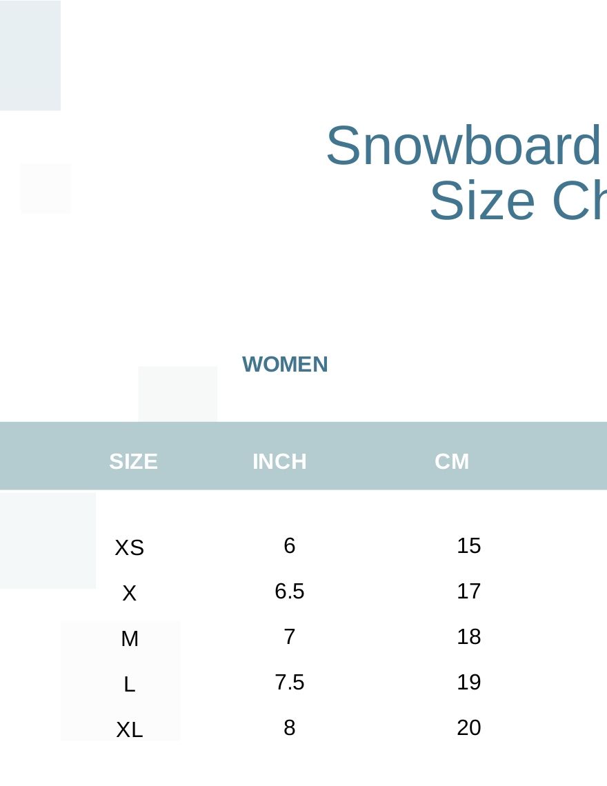 Snowboard Glove Size Chart - PDF | Template.net