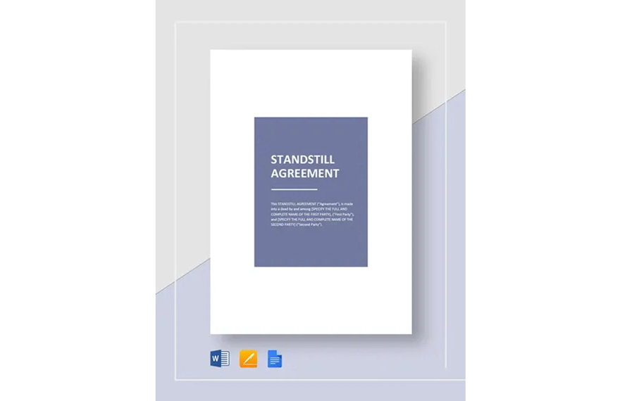 Standstill Agreement Template in Word, Google Docs, PDF, Apple Pages