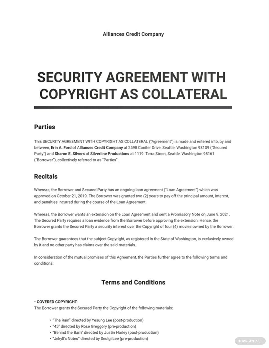 Copyright Agreements Templates Format, Free, Download