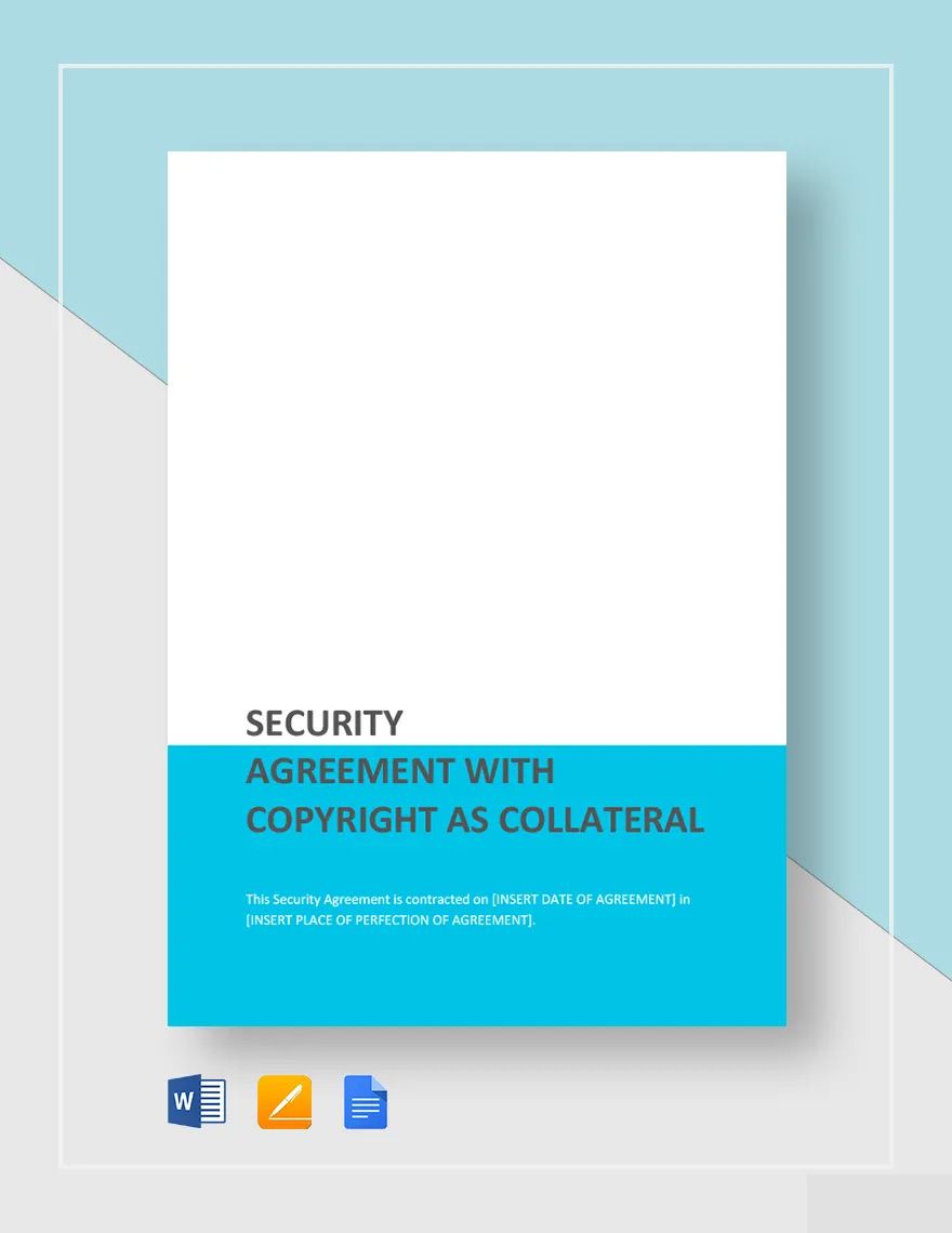 Security Agreement With Copyright As Collateral Template