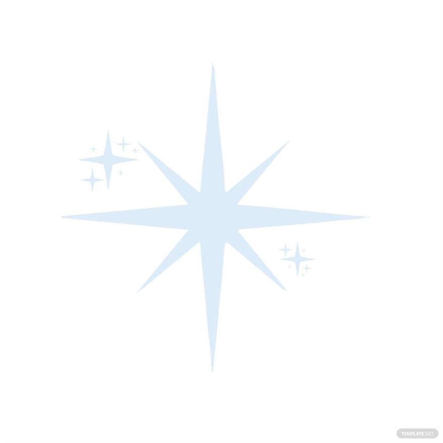 Blue Sparkle Clipart in Illustrator